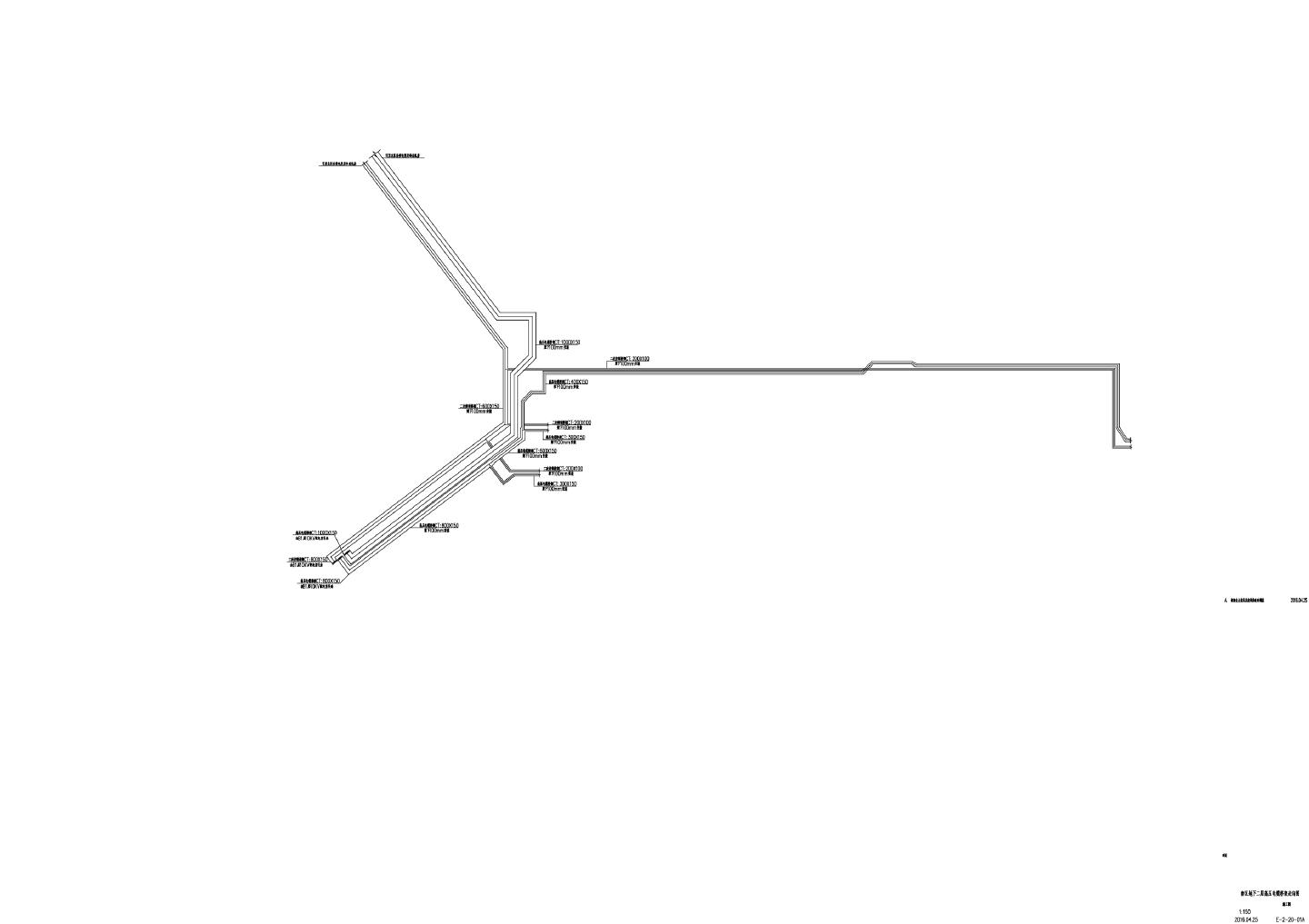 E-2-20-01A B2层高压电缆桥架走向平面CAD图.dwg