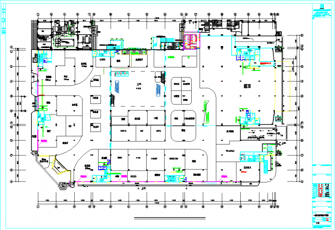 某地玖富城购物中心给消防风报审图CAD图纸_图1