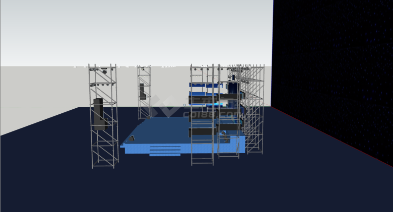现代舞台效果su模型-图一