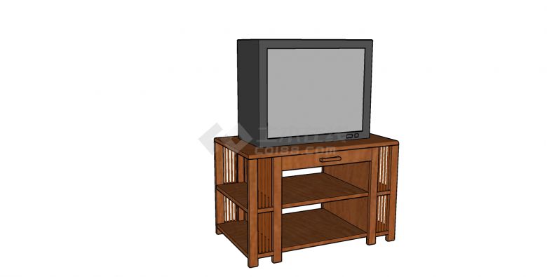 二层电视柜电视机TVsu模型-图二