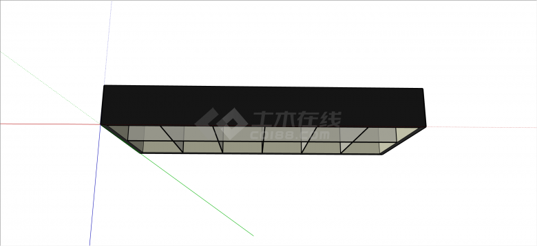 中式木质方形柜子灯su模型-图二