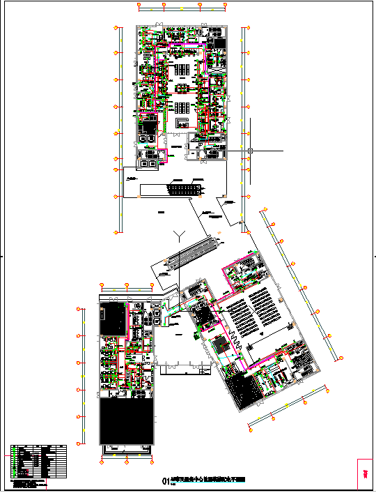 某地某服务中心A栋装修配电平面图CAD图纸_图1