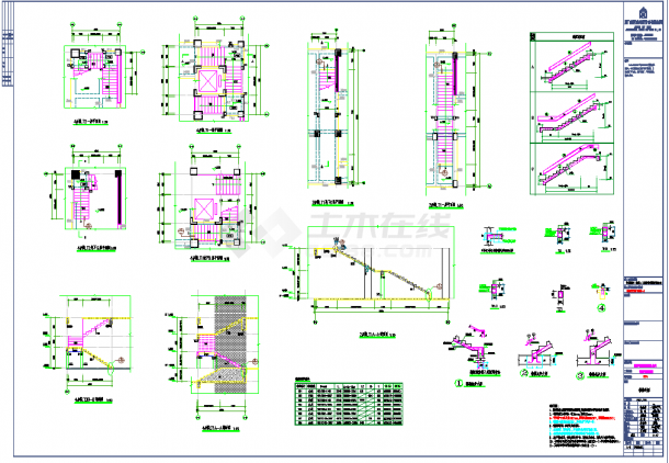 某地湖南高层住宅小区结构地下室施工图CAD图纸-图一
