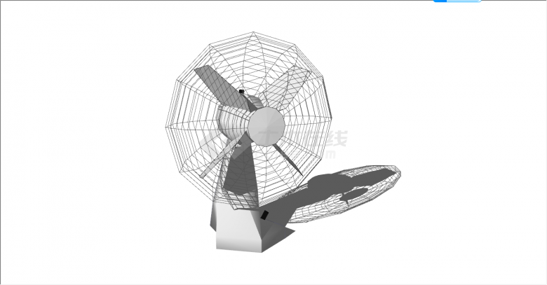 经典小型台式电风扇su模型-图二