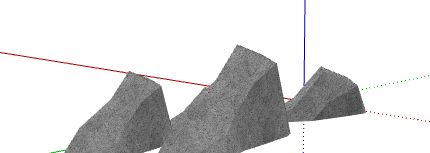 多个尖锐三角假山置石 su模型-图二