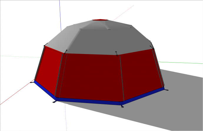 现代风格蒙古包帐篷su模型_图1