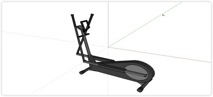 椭圆机运动健身器械su模型_图1