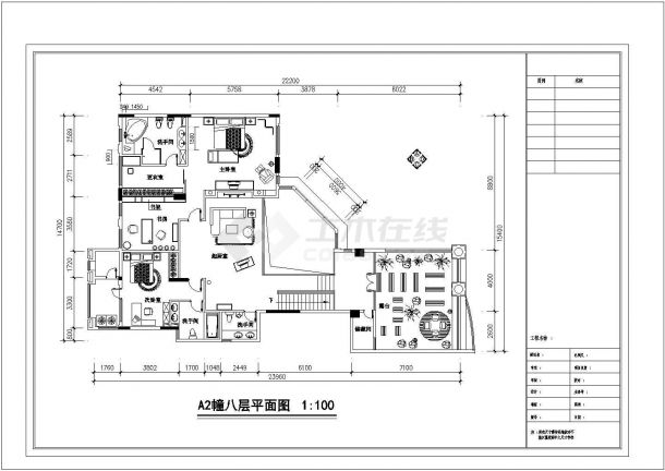 广州顶级别墅复式施工图纸-图二