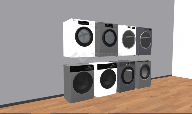 多款的全自动的洗衣机 su模型-图二