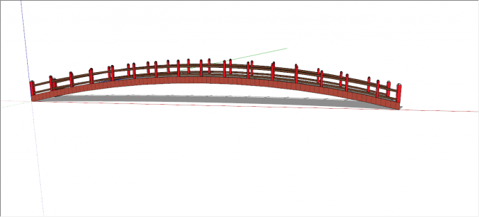 壮丽新奇中式廊桥su模型_图1