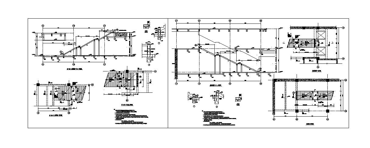某地铁楼梯详图平面设计图