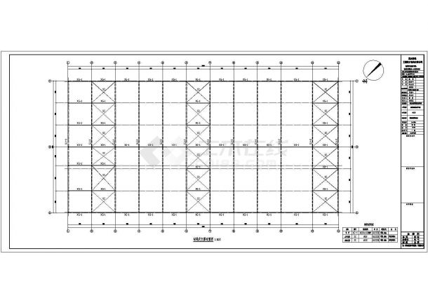 某地单层门式刚架厂房结构施工cad图-图二