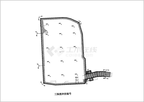 三轴搅拌桩编号及基坑支护桩_t3.dwg-图一