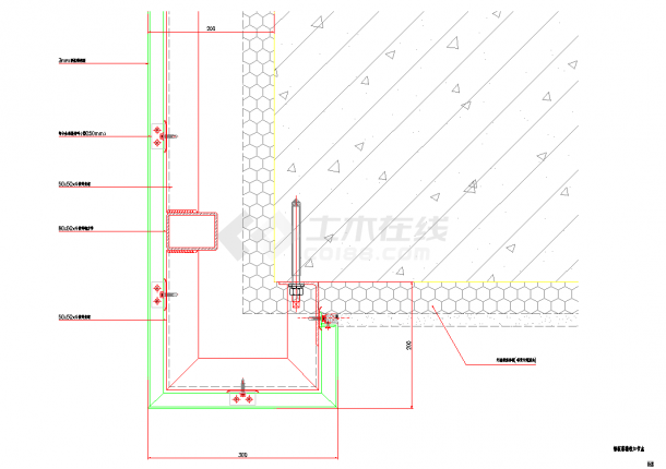 某地铝板幕墙节点图CAD图纸-图二