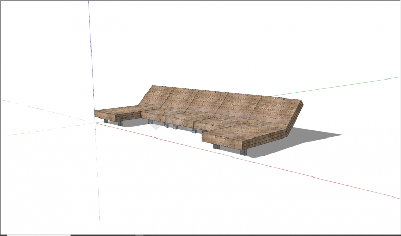现代木制低矮创意坐凳su模型-图二