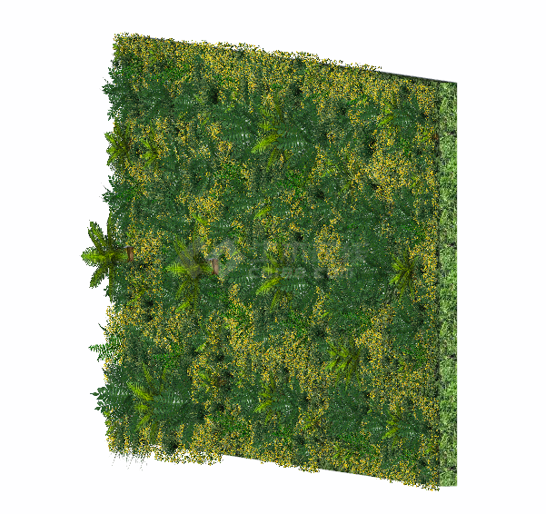 密密麻麻排列的绿色植物的绿墙花架 su模型-图一
