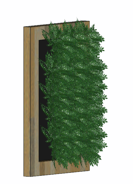 现代自然木质绿墙花架su模型-图二