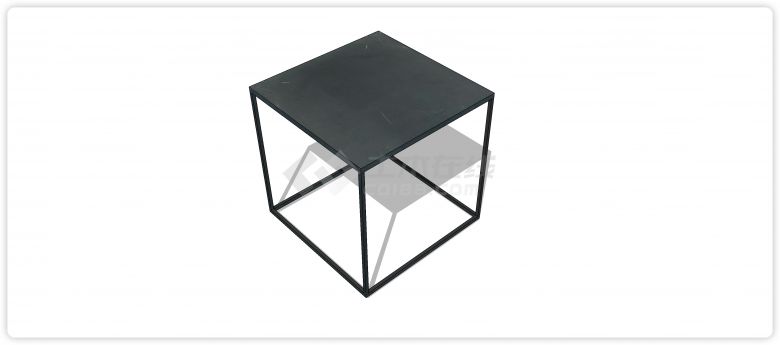 方形岩板桌面办公室家具桌椅su模型-图二