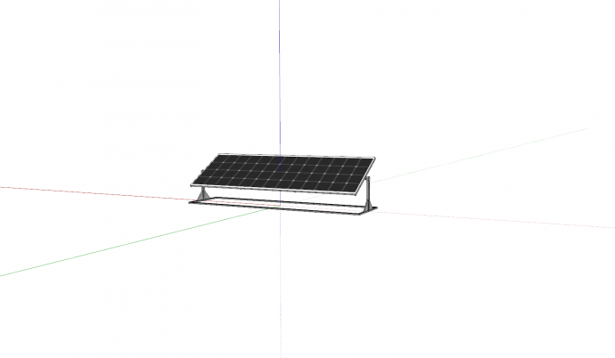 太阳能电池板横向矩形su模型_图1