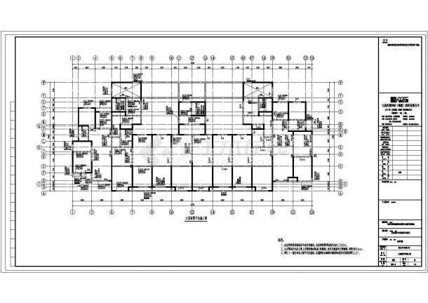 精简型别墅框架剪力墙结构住宅施工图-图二