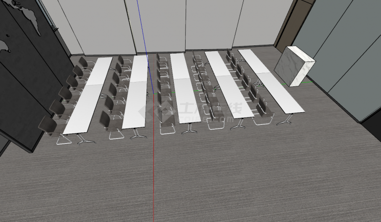 上班用的办公室会议室su模型-图一