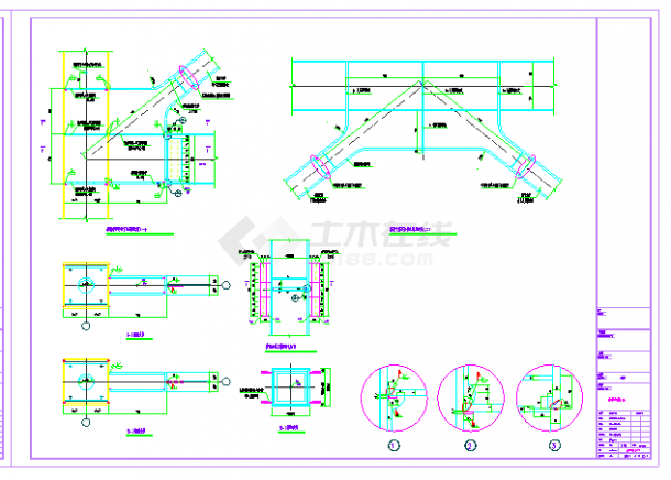 钢框架通用节点构造详图-图一