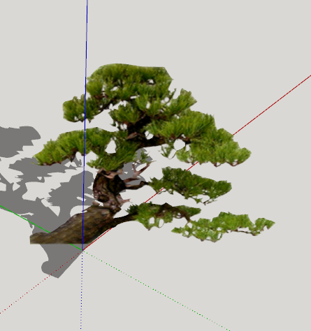 别墅大庭院造型松树su模型-图二