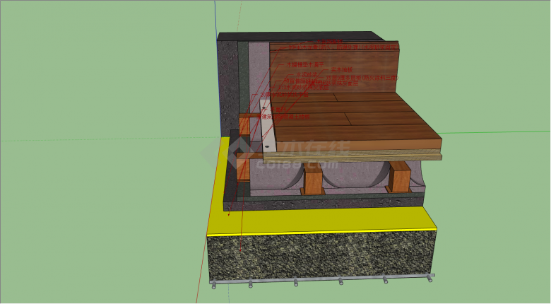 多种厚度简约实木木地板su模型-图二