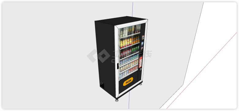 冰冻饮料自动售货机su模型-图二