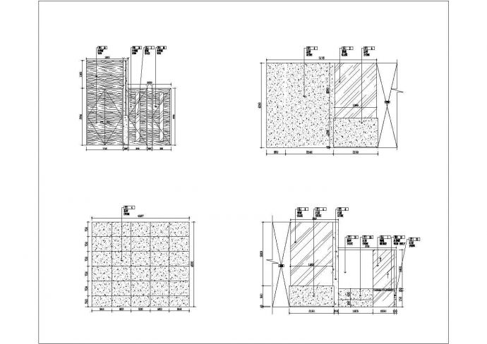 某酒店中餐厅施工CAD设计构造图纸立面图_图1