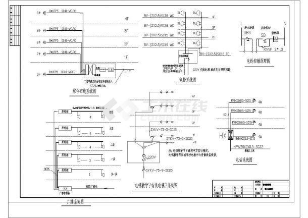 某四层带地下层框架结构教学楼强弱电设计cad全套电气施工图（含设计说明）-图二