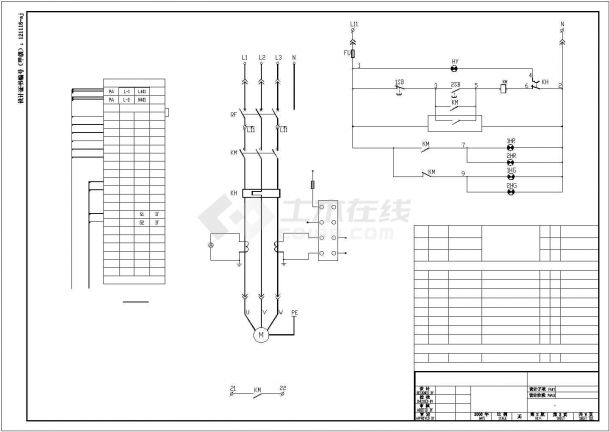 高压电机控制内部接线概念设计图-图二