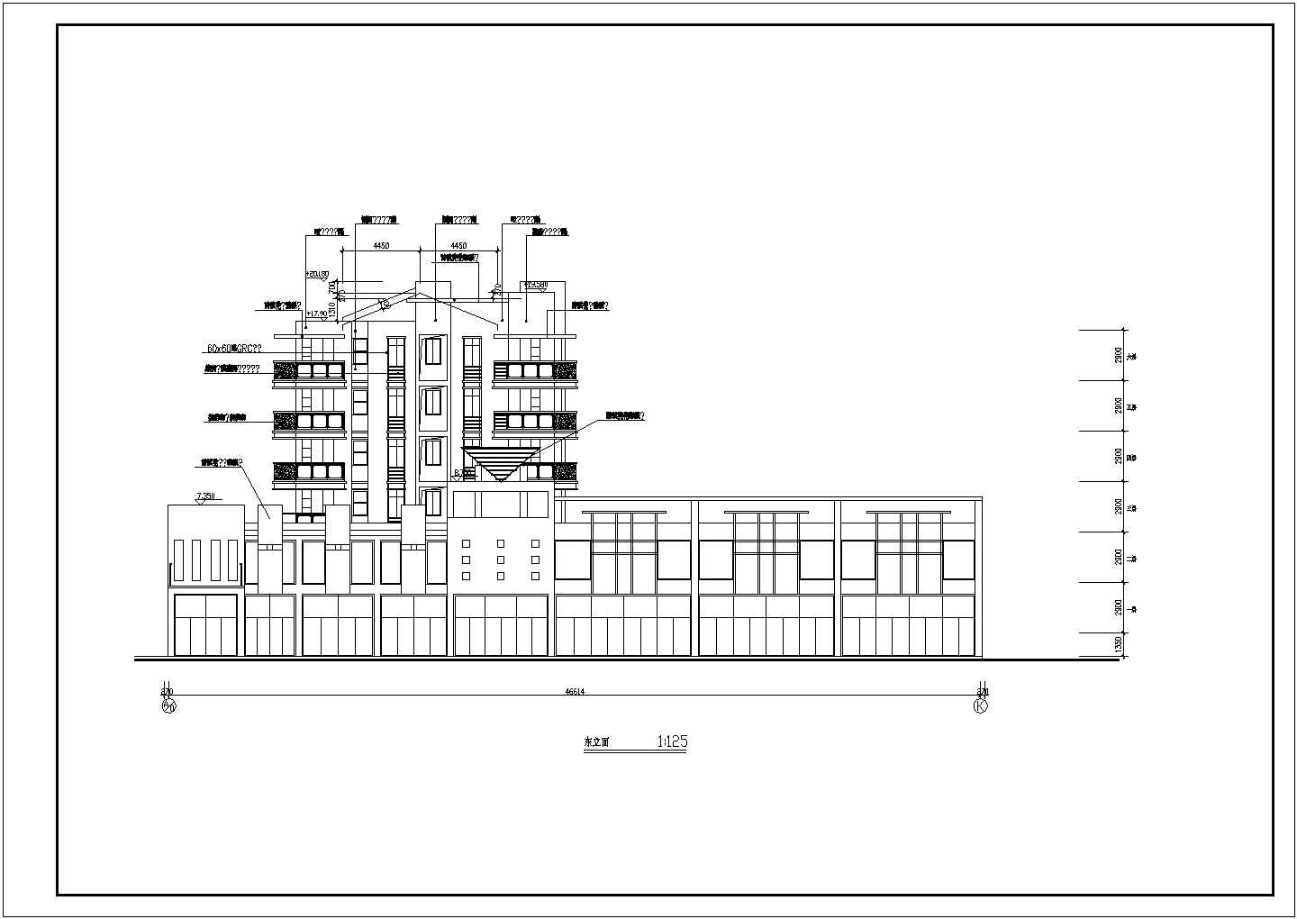 某多层框剪结构住宅楼设计cad全套建筑施工图（含设计说明）