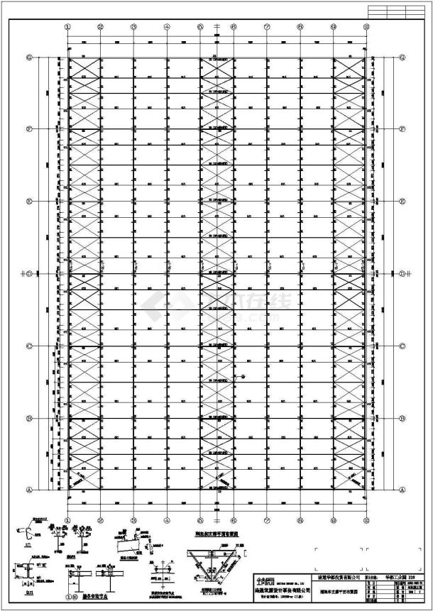 某单层轻钢结构厂房设计cad全套结构施工图 (含设计说明)-图二