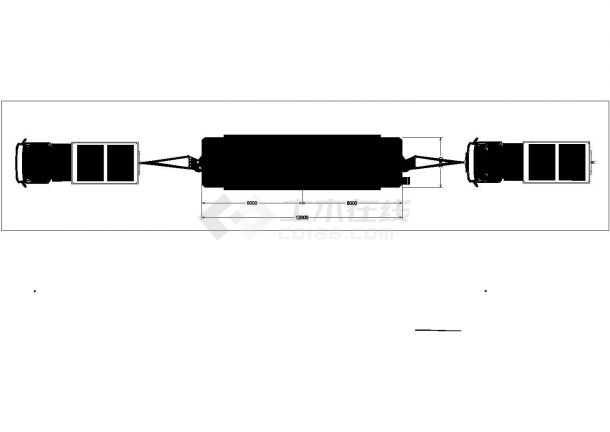 某卡车机车（牵引8轴）设计cad机械总装图（甲级院设计）-图二
