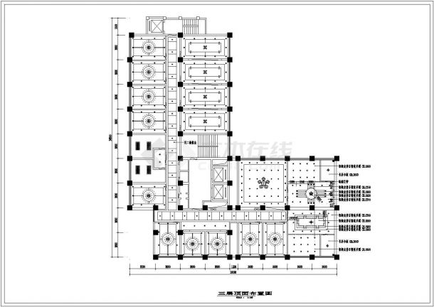 某多层框架结构酒店室内装修设计cad全套方案图（标注详细）-图二