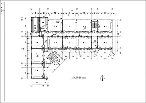 某六层框架结构教学楼设计cad全套建筑施工图（ 含设计说明）-图一