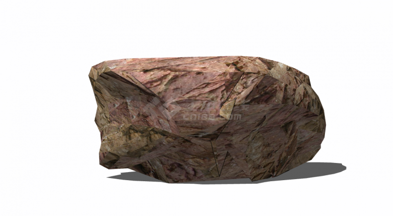 一块带有棕色的石头su模型-图一