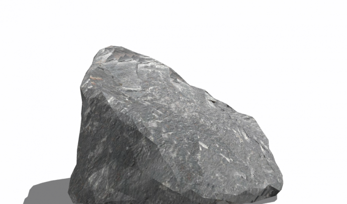 巨大灰色现代B-石头su模型_图1