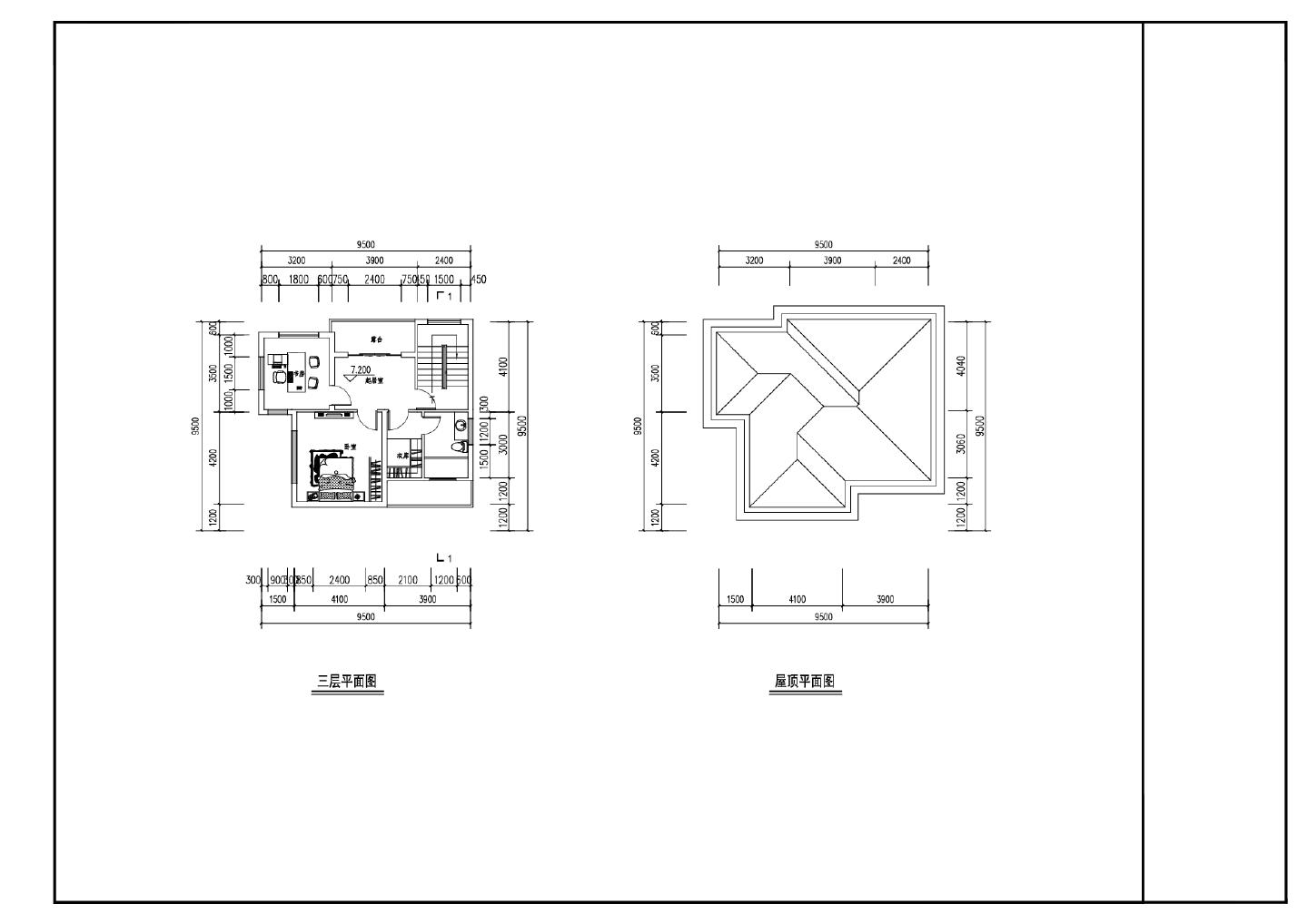 某三层独栋别墅建筑设计CAD