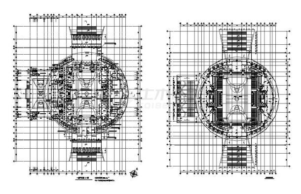 某室内篮球馆地下室平面建筑图-图一