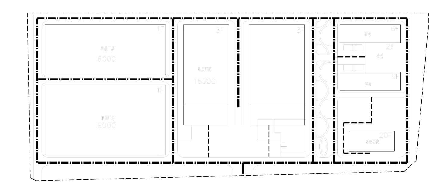 某某工业厂房建筑结构平面图CAD图