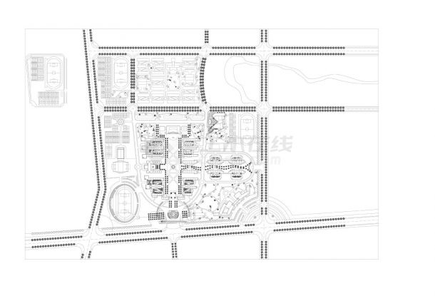 某杭州市工业学院建筑设计图-图一