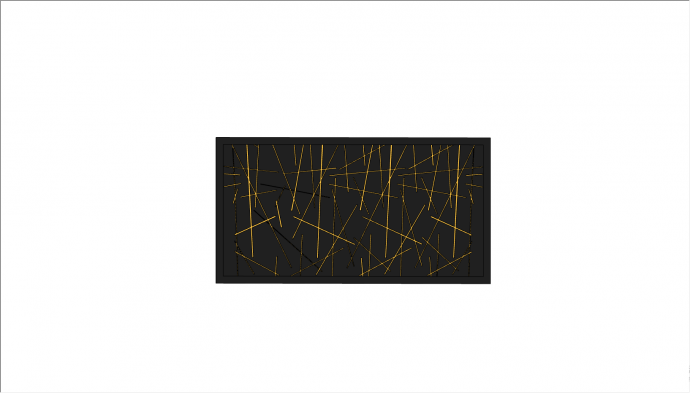 一款黑色的带有黄色条状的板子su模型_图1