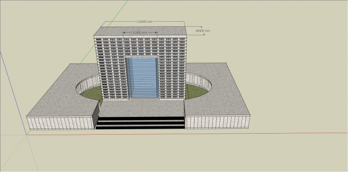 城市创意型办公大厦su模型_图1