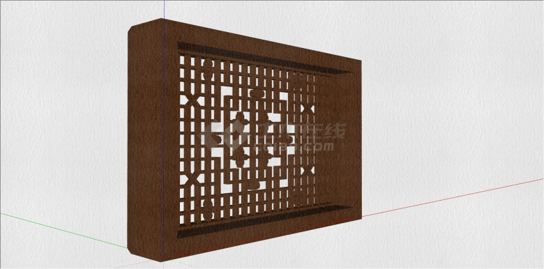 中式木制多款式花雕窗su模型-图二