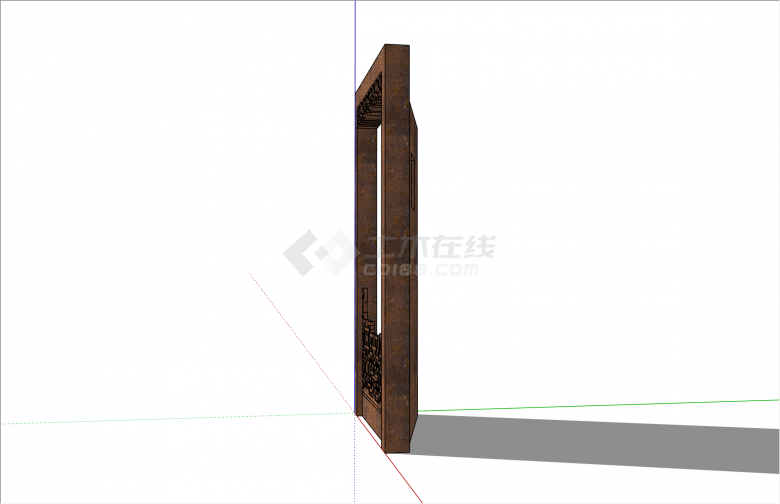 独特铁艺导视指示牌su模型-图一