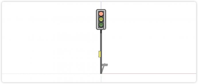 行车行人交通灯指示牌su模型_图1