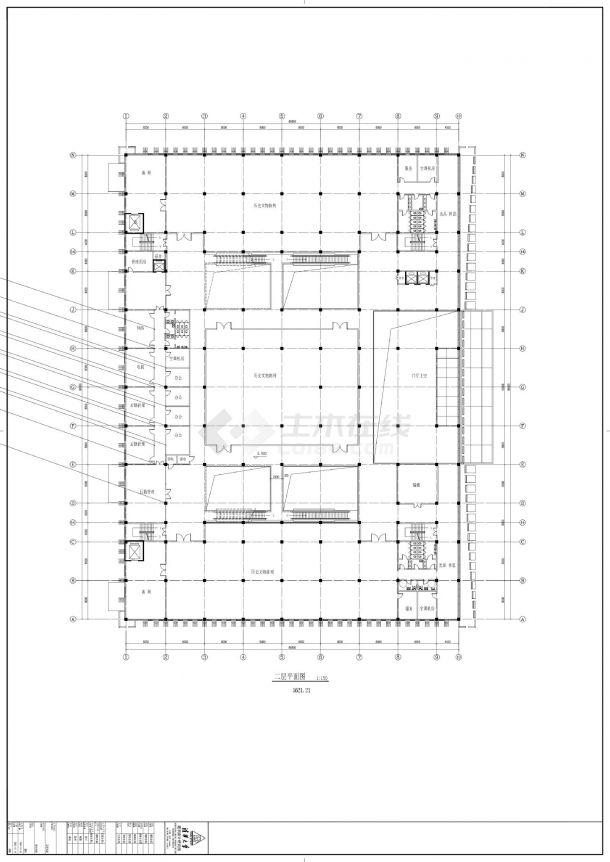 平顶山市博物馆 文化艺术中心-建施平面CAD图-图二