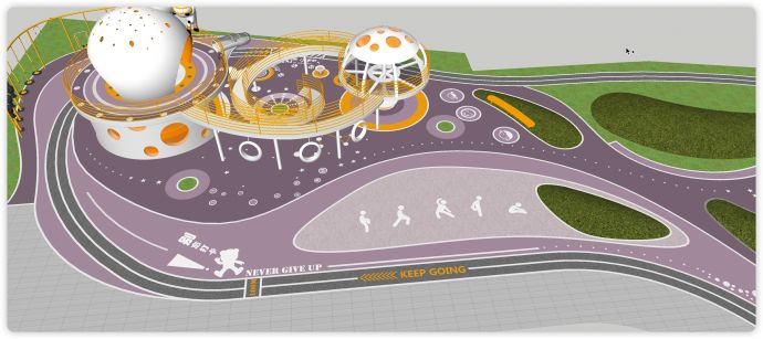 航天宇宙主体儿童公园su模型_图1